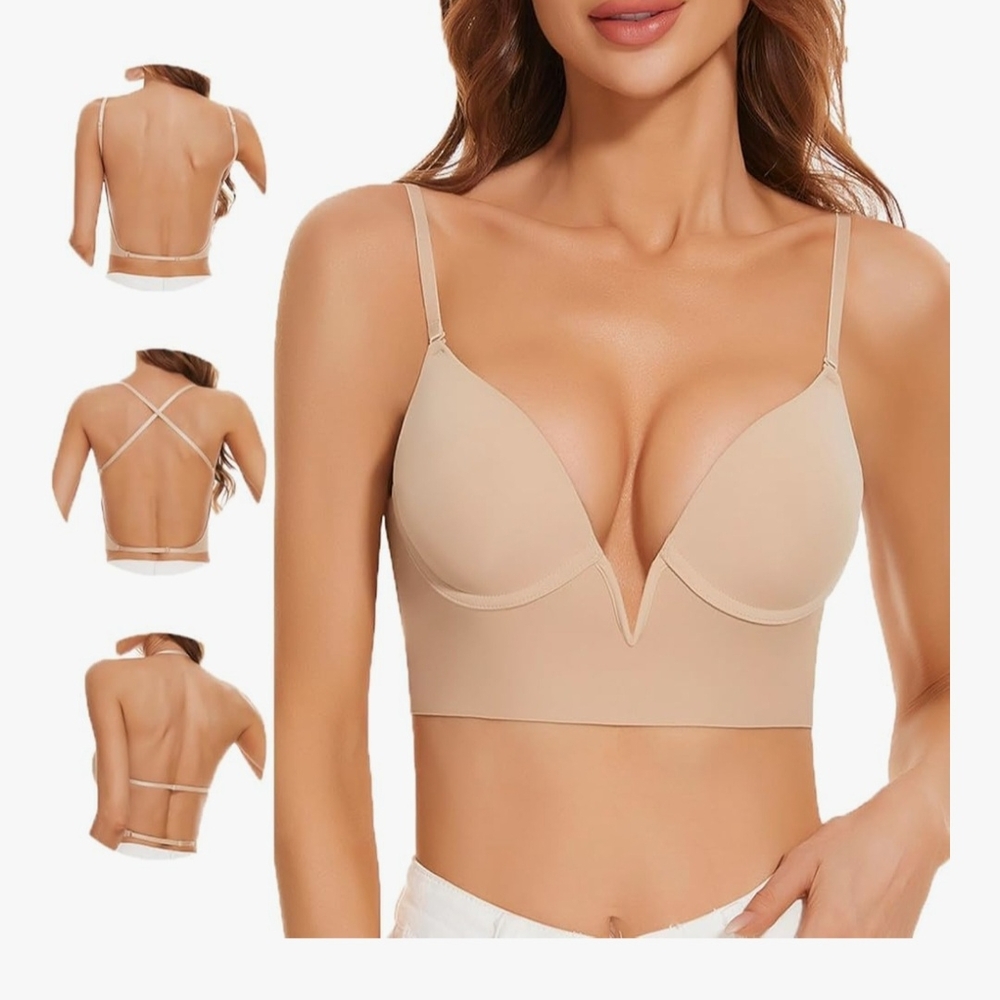 Seamless Nude Plunge Bra